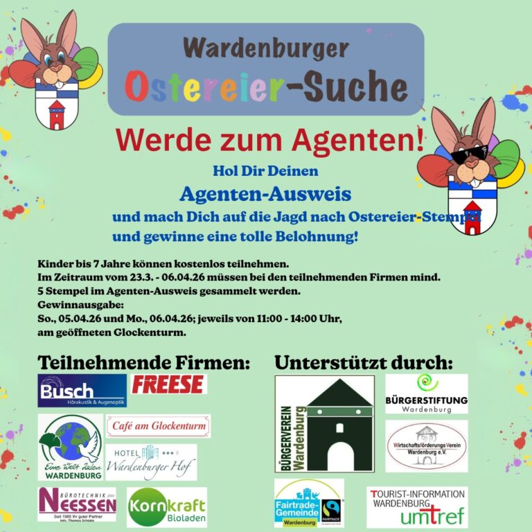 Wardenburger Ostereier Suche 2026, FBInsta, Bürgerverein,